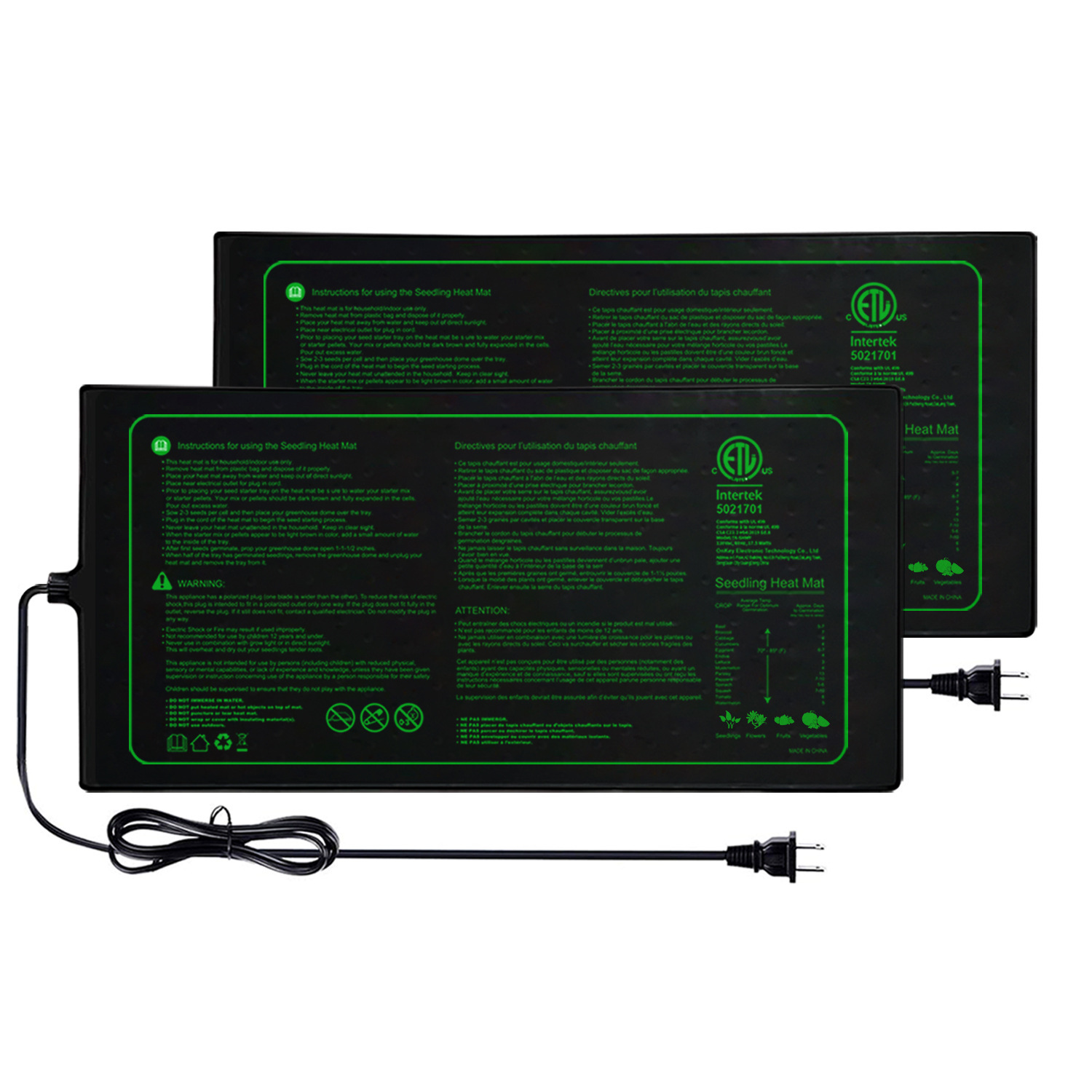 Two-pack 20x10Inch Seedling He - огляд і ціна Seedling Heat Mat
